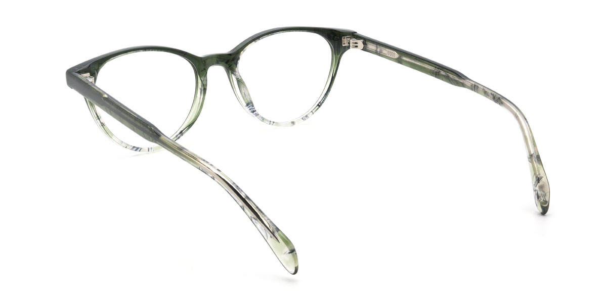 Green Tortoiseshell Levent Glasses - Oval Glasses