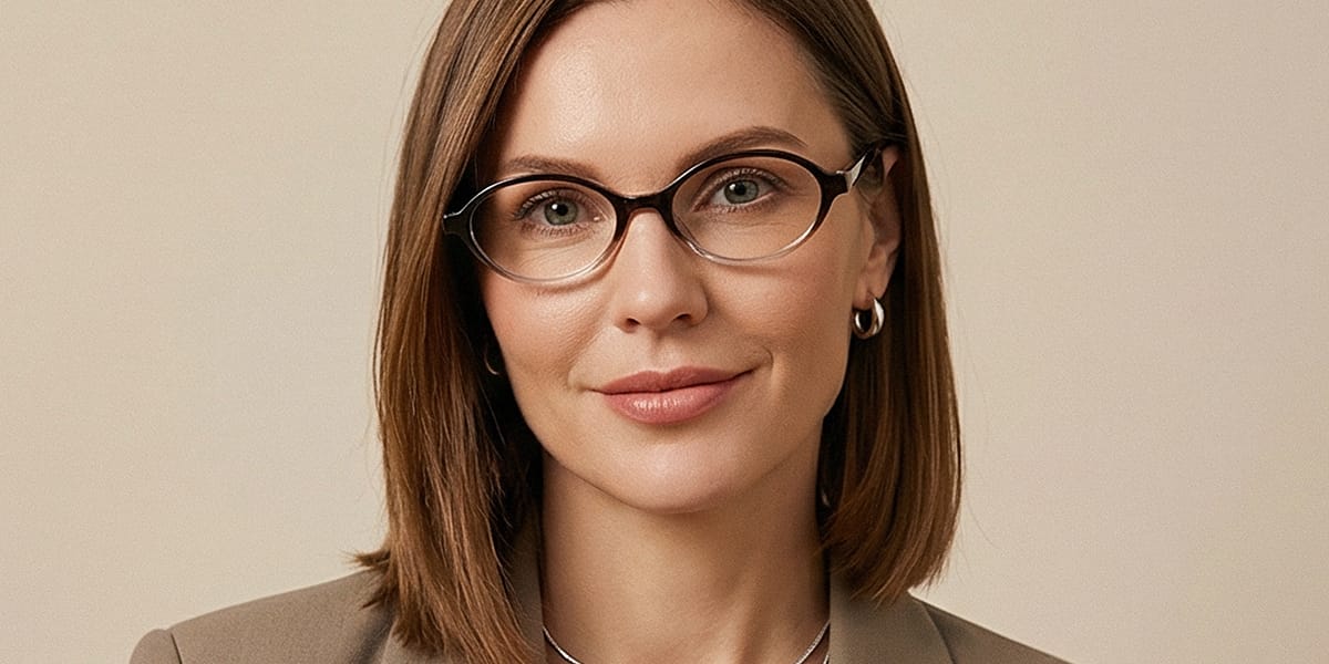 Black Tawny Andrea Glasses - Oval Glasses