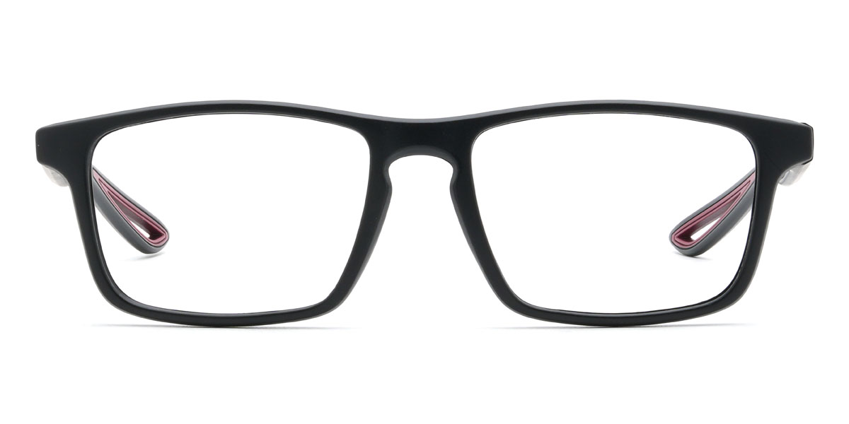 Fekete piros Zaharia Szemüveg - Rectangle Glasses