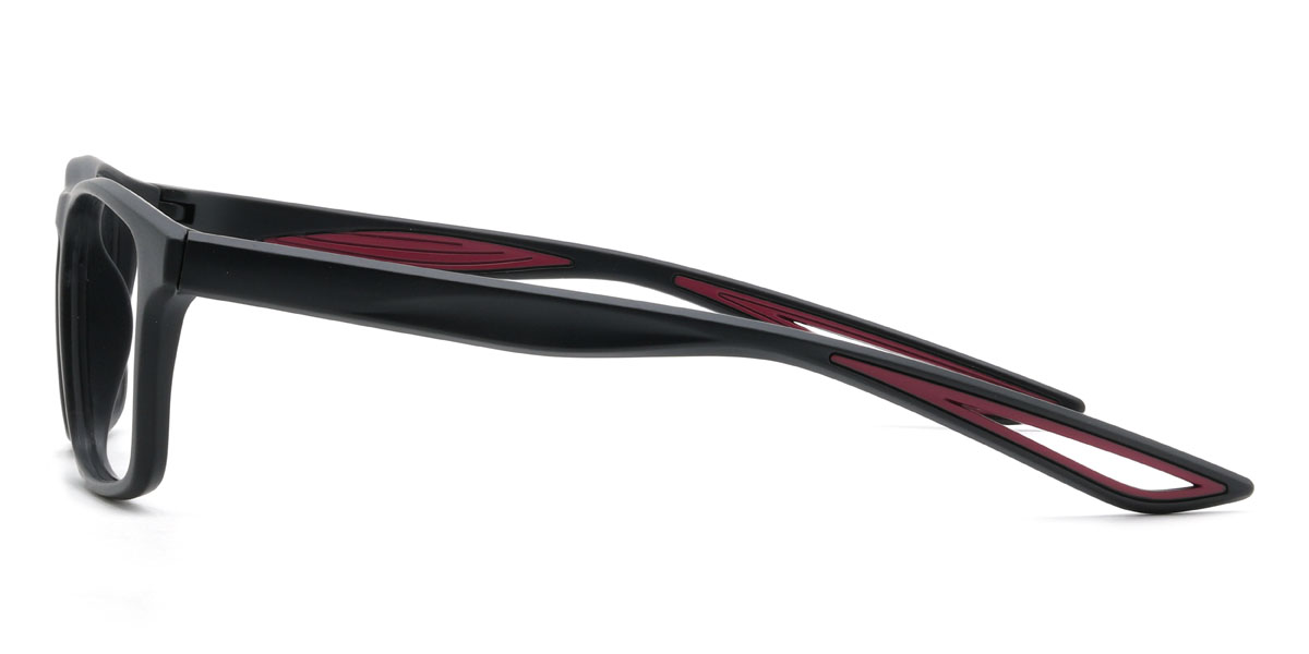 Fekete piros Zaharia Szemüveg - Rectangle Glasses