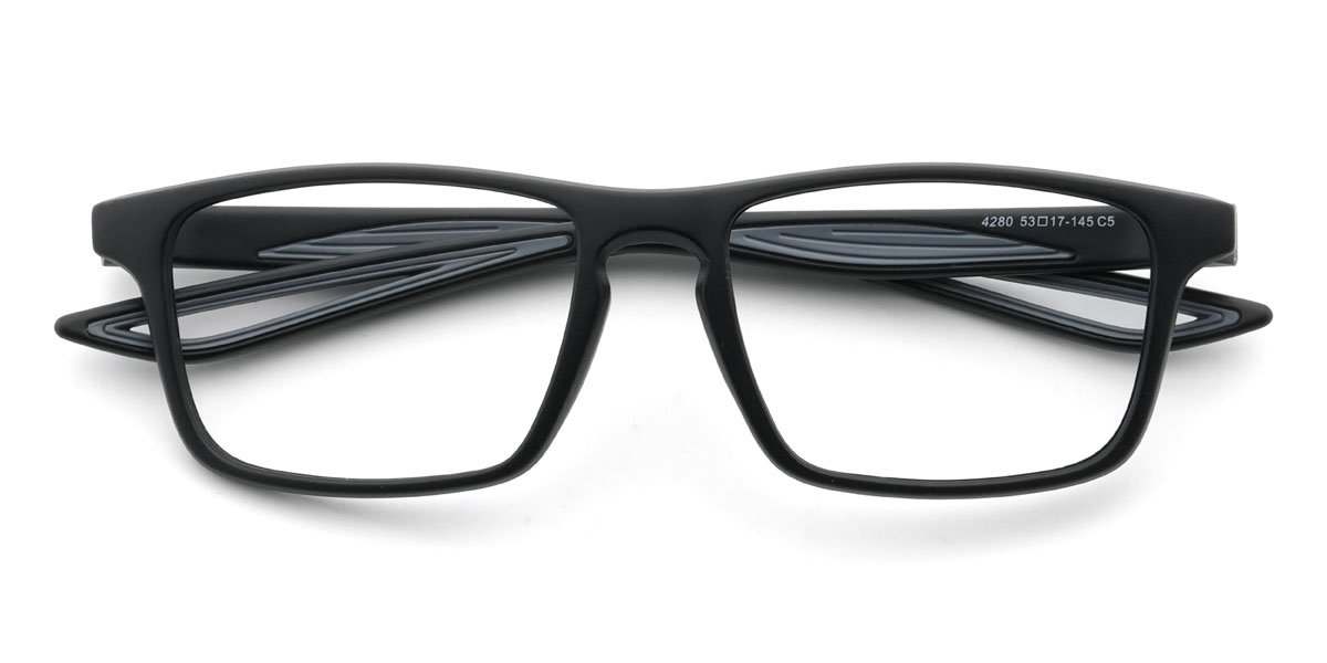 Fekete szürke Zaharia Szemüveg - Rectangle Glasses