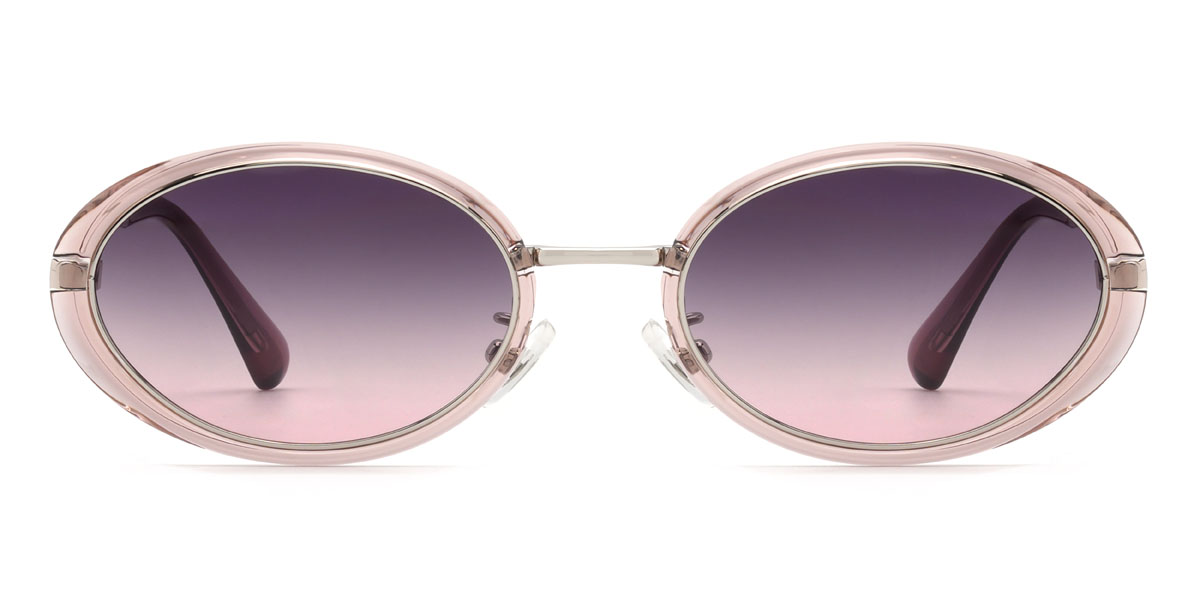 Rózsaszín Lila Rózsaszín Bitty Szemüveg - Oval Sunglasses