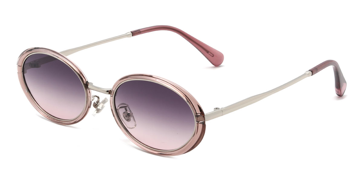 Rózsaszín Lila Rózsaszín Bitty Szemüveg - Oval Sunglasses