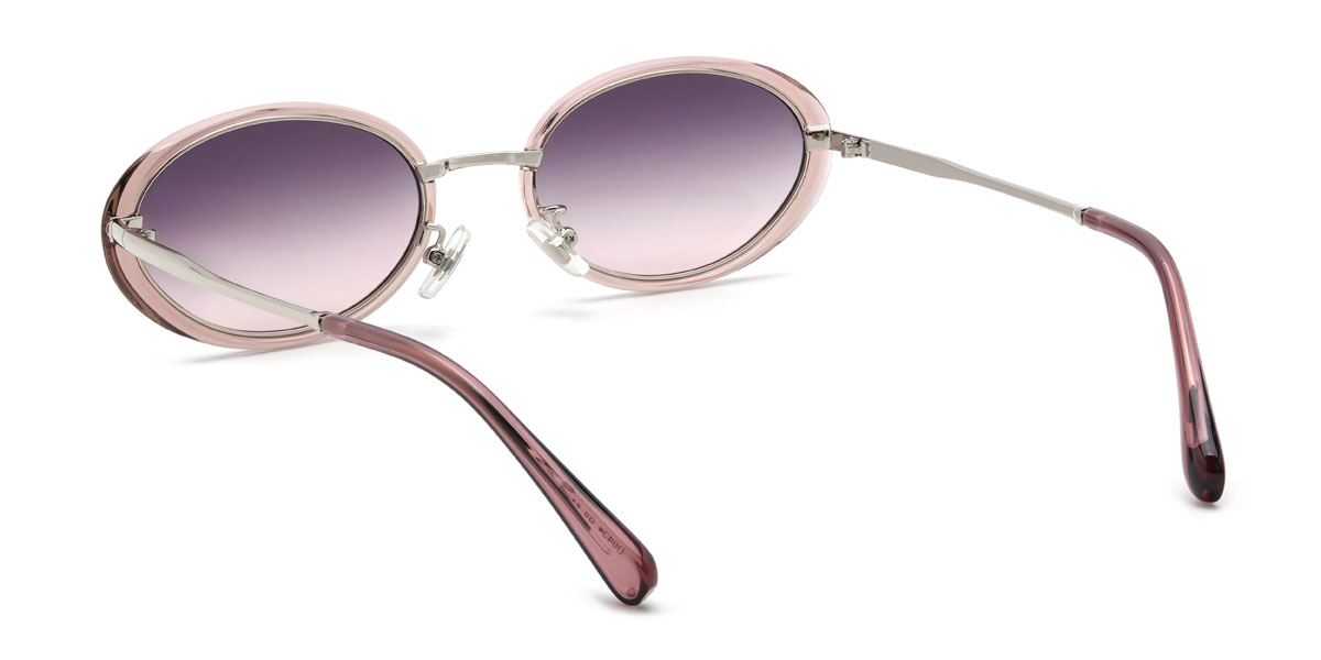 Rózsaszín Lila Rózsaszín Bitty Szemüveg - Oval Sunglasses