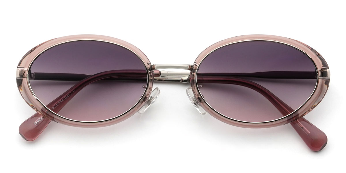 Rózsaszín Lila Rózsaszín Bitty Szemüveg - Oval Sunglasses