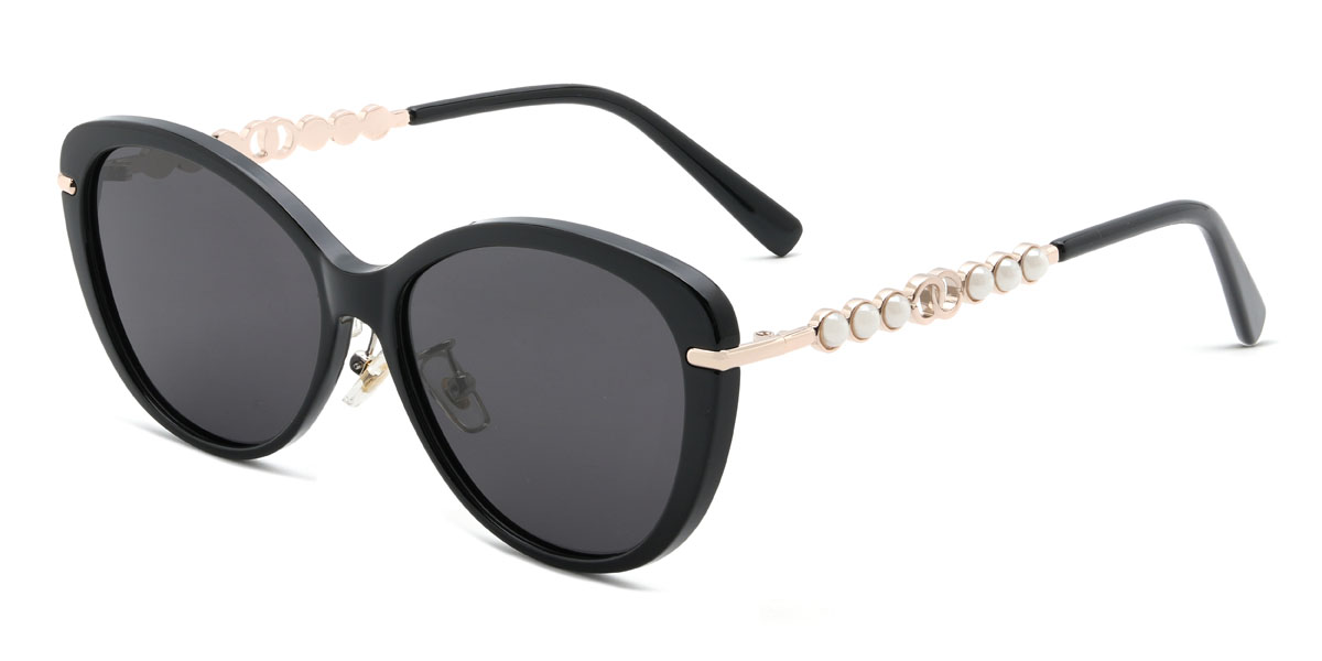 Fekete szürke Nickie Szemüveg - Cat Eye Sunglasses