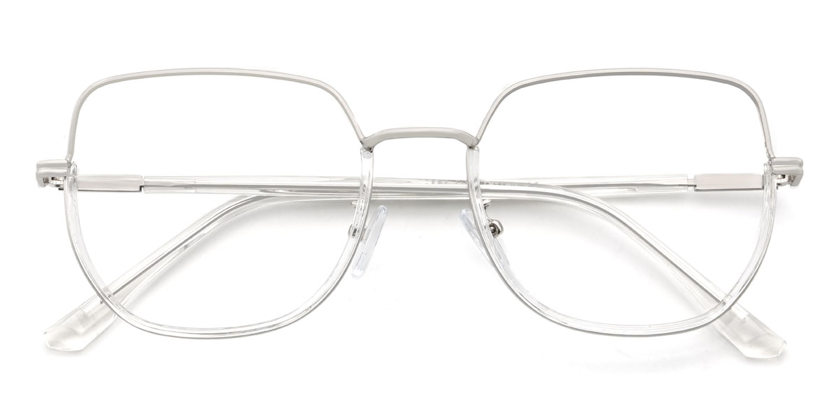 Ezüst átlátszó Taisia Szemüveg - Square Glasses