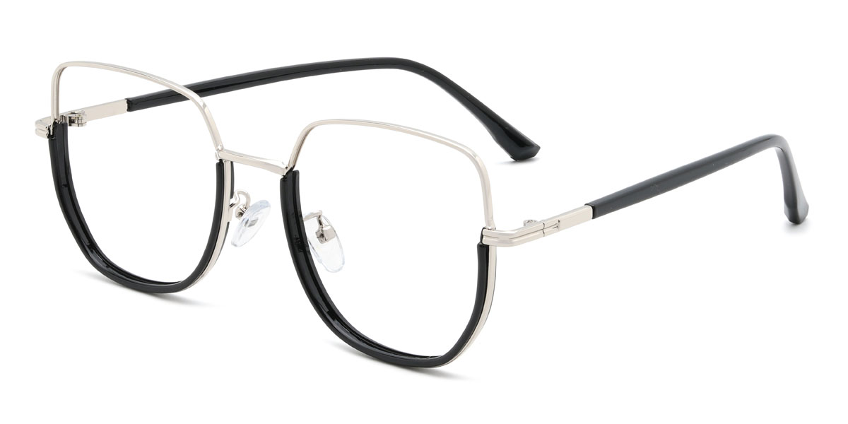 Fekete ezüst Taisia Szemüveg - Square Glasses