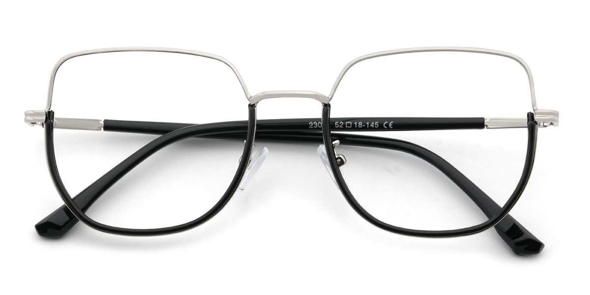 Fekete ezüst Taisia Szemüveg - Square Glasses