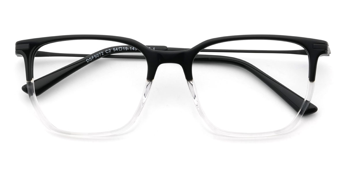 Fekete átlátszó Private Szemüveg - Rectangle Glasses