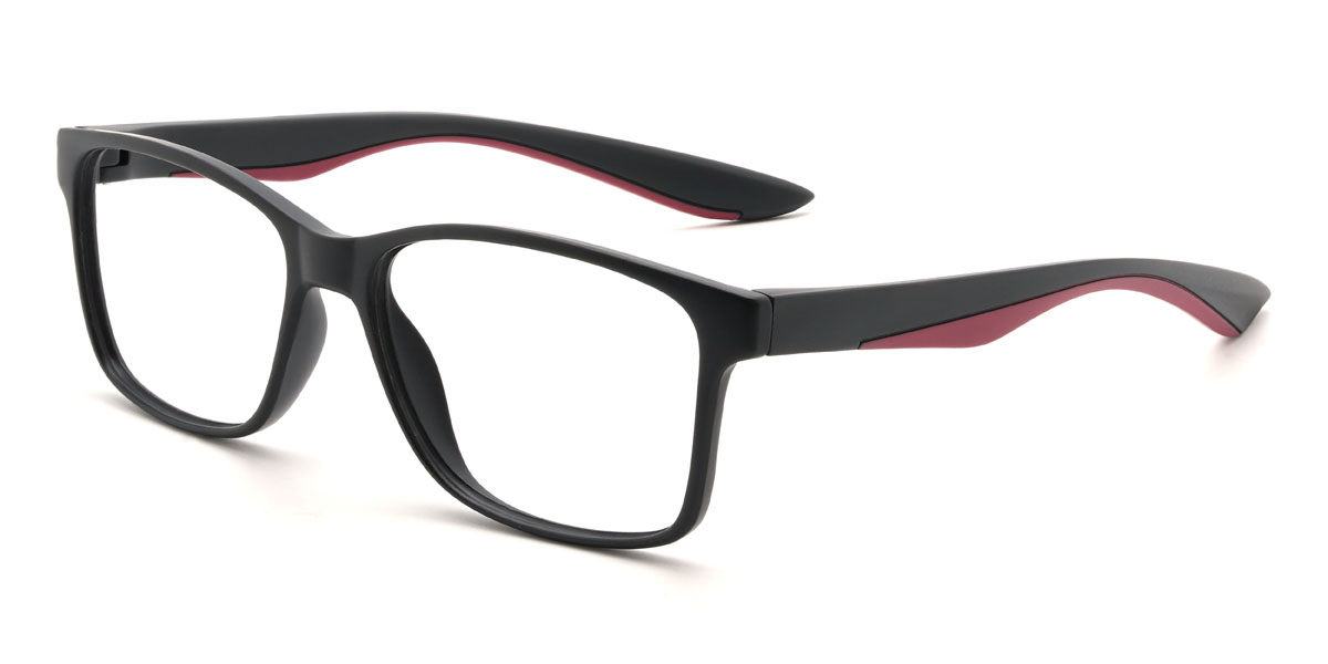 Fekete piros Edwards Szemüveg - Rectangle Glasses