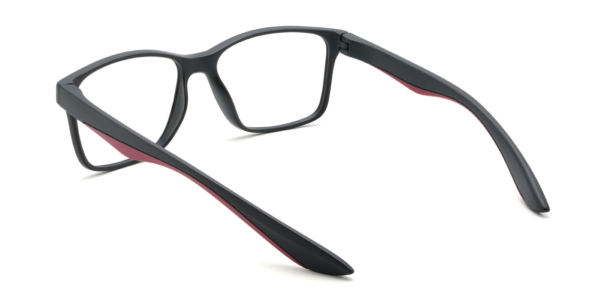 Fekete piros Edwards Szemüveg - Rectangle Glasses