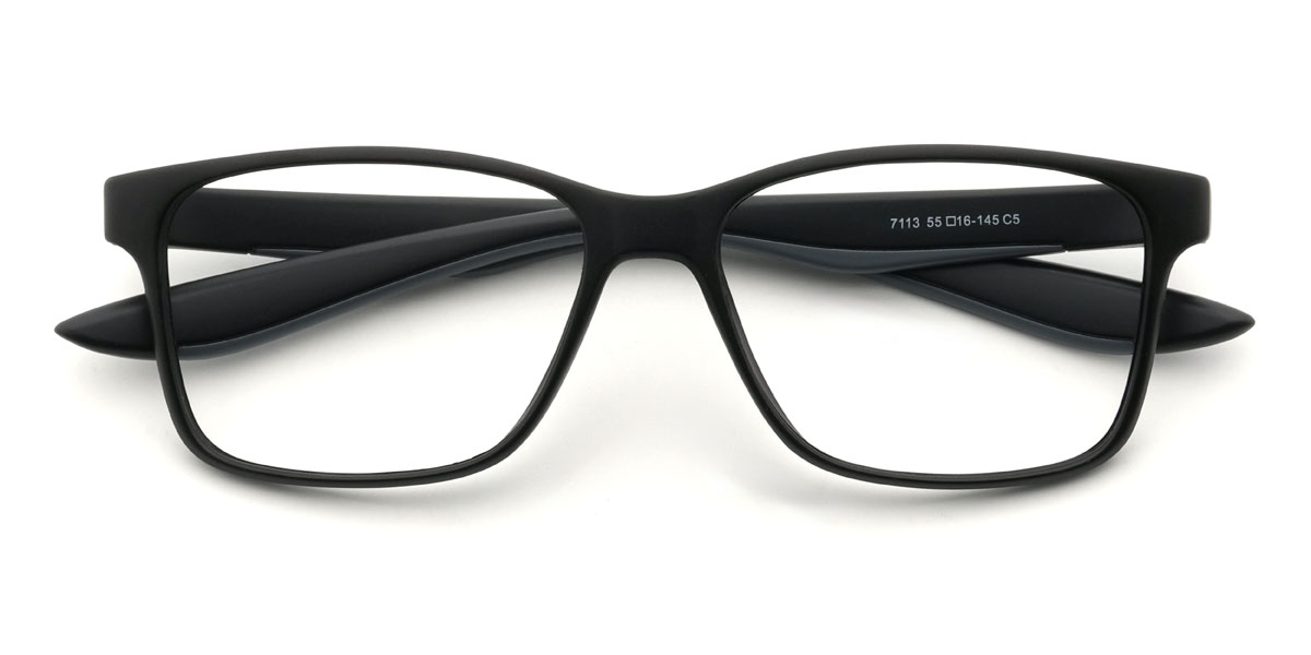 Fekete szürke Edwards Szemüveg - Rectangle Glasses