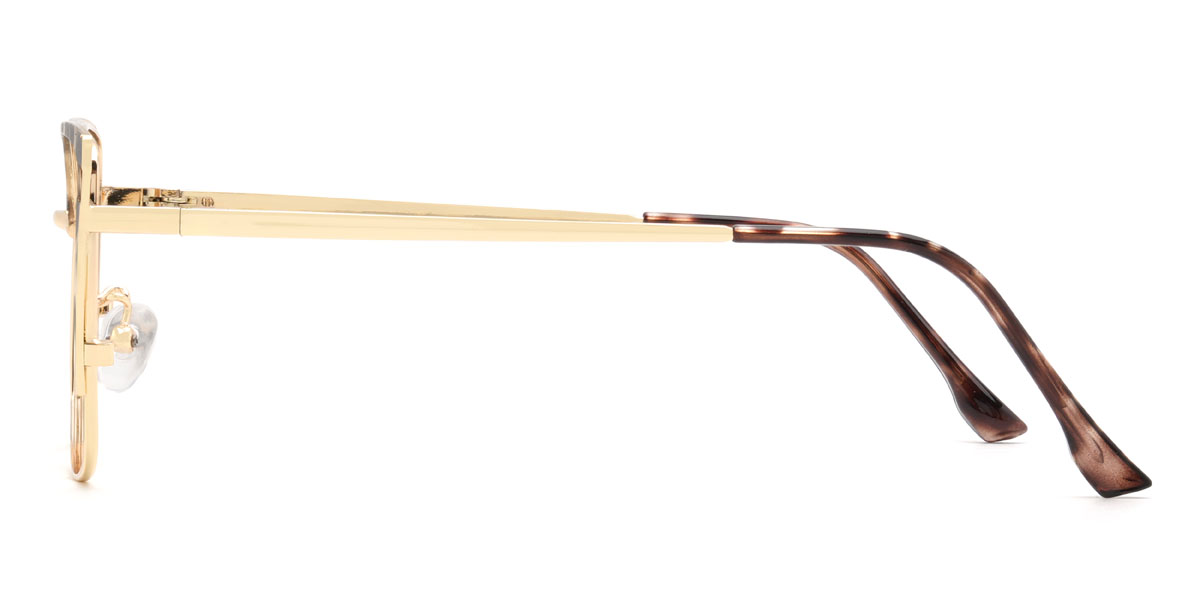 Gold Tortoiseshell Elli Glasses - Square Glasses