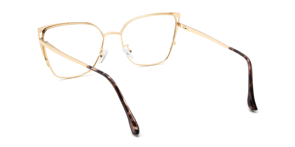Gold Tortoiseshell Elli Glasses - Square Glasses