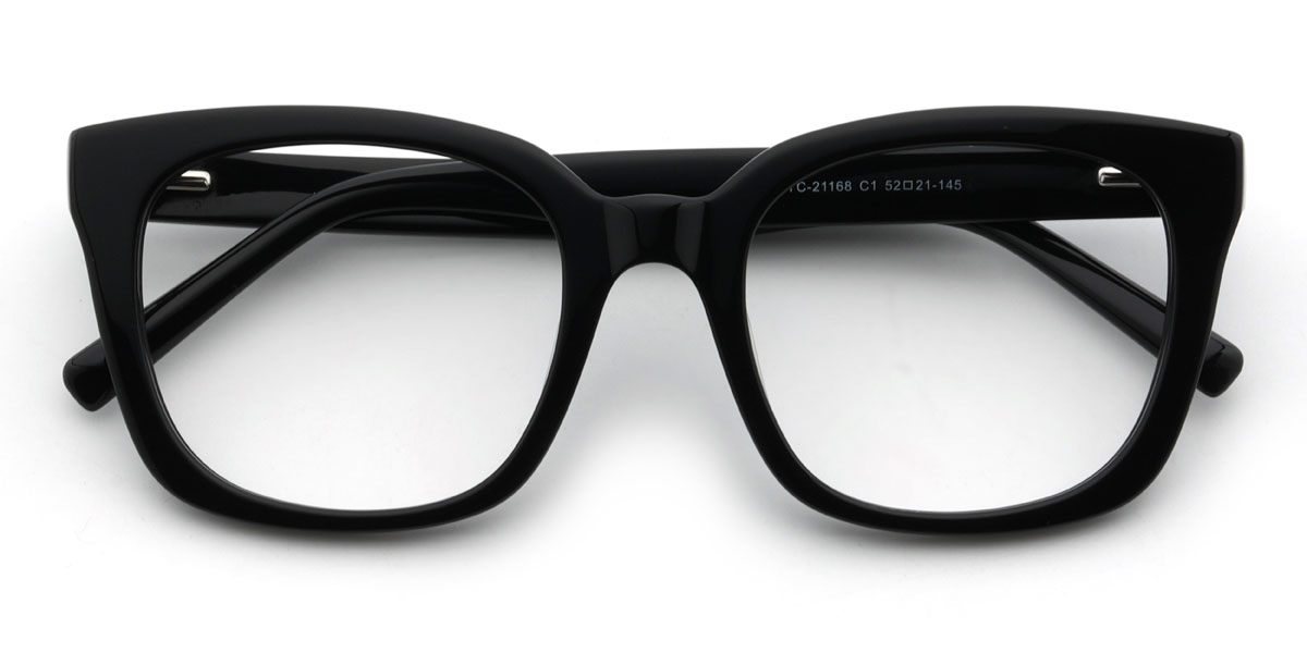 Black Sahana Glasses - Square Glasses