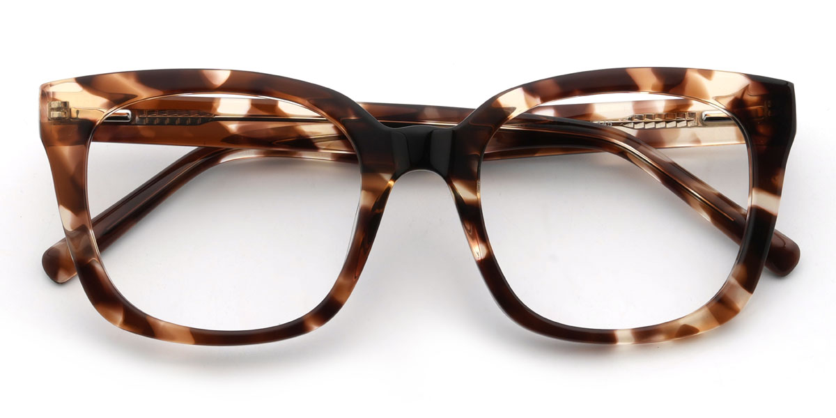 Tawny Tortoiseshell Sahana Glasses - Square Glasses