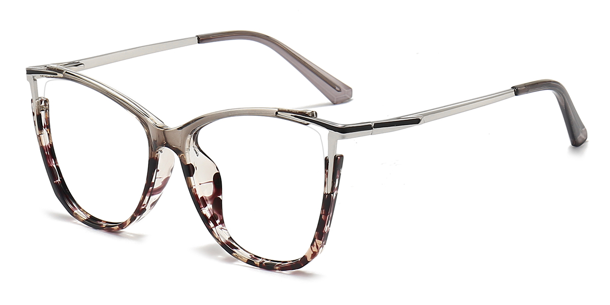 Frêne Brun Écaille de tortue Elora Lunettes - Cat Eye Glasses