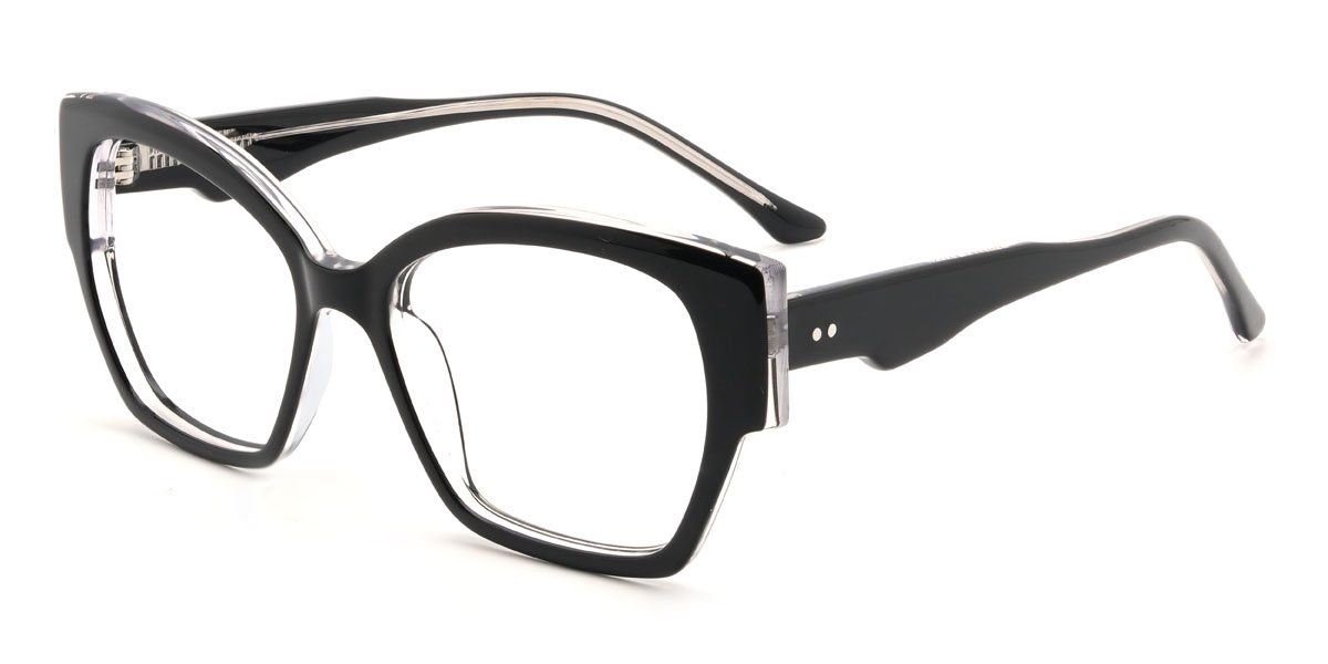 Black Queency Glasses - Round Glasses