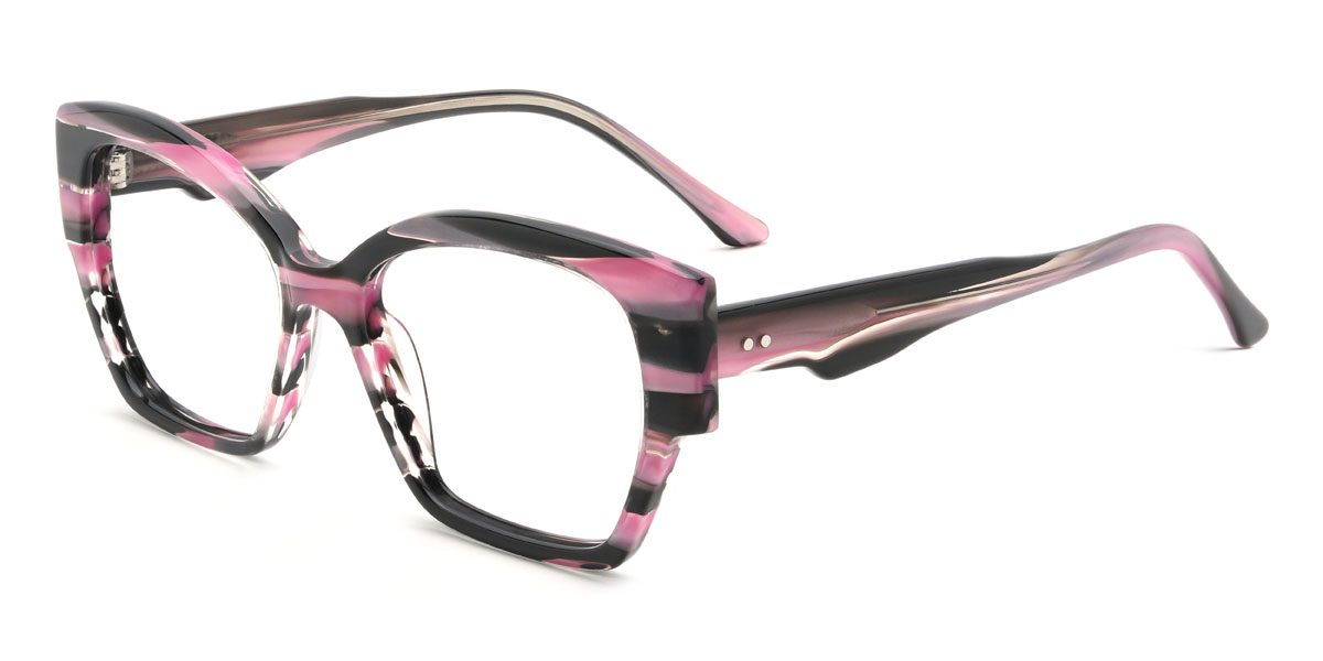 Rózsaszín Teknőcpáncél Queency Szemüveg - Round Glasses