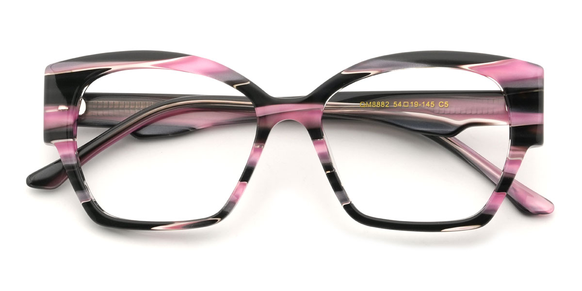 Rózsaszín Teknőcpáncél Queency Szemüveg - Round Glasses