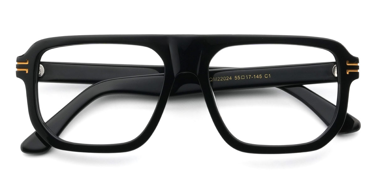 Black Ellianna Glasses - Rectangle Glasses