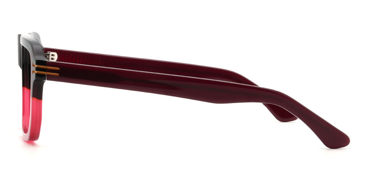 Wine Red Ellianna Glasses - Rectangle Glasses