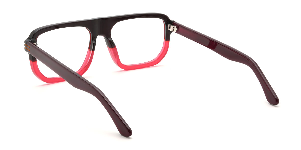 Wine Red Ellianna Glasses - Rectangle Glasses