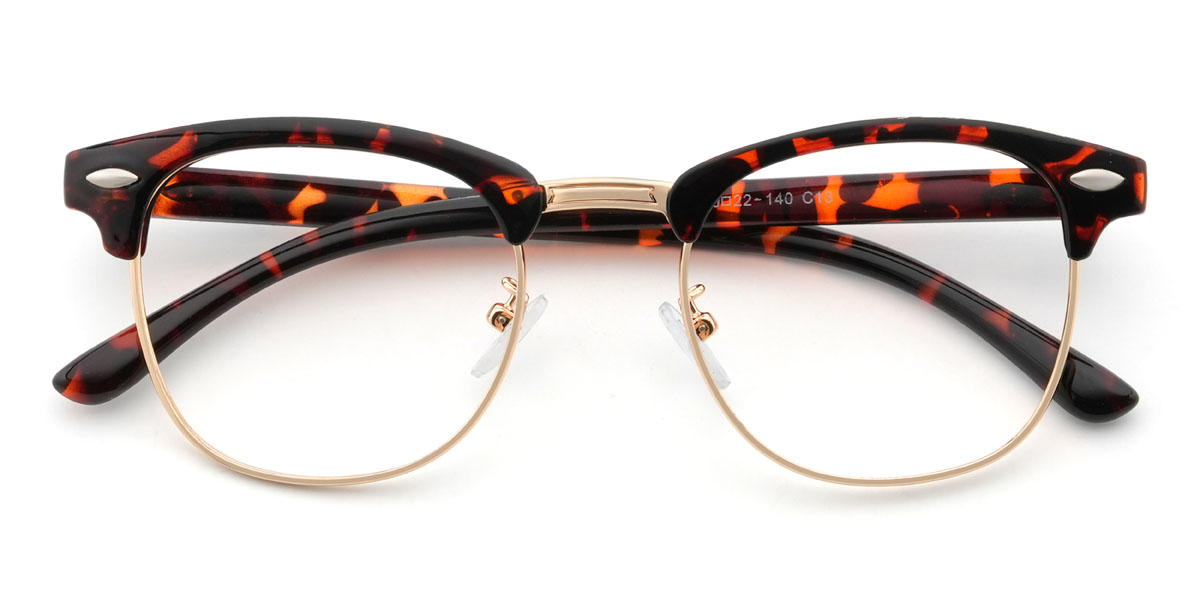 Gold Tortoiseshell Llewelyn Glasses - Oval Glasses