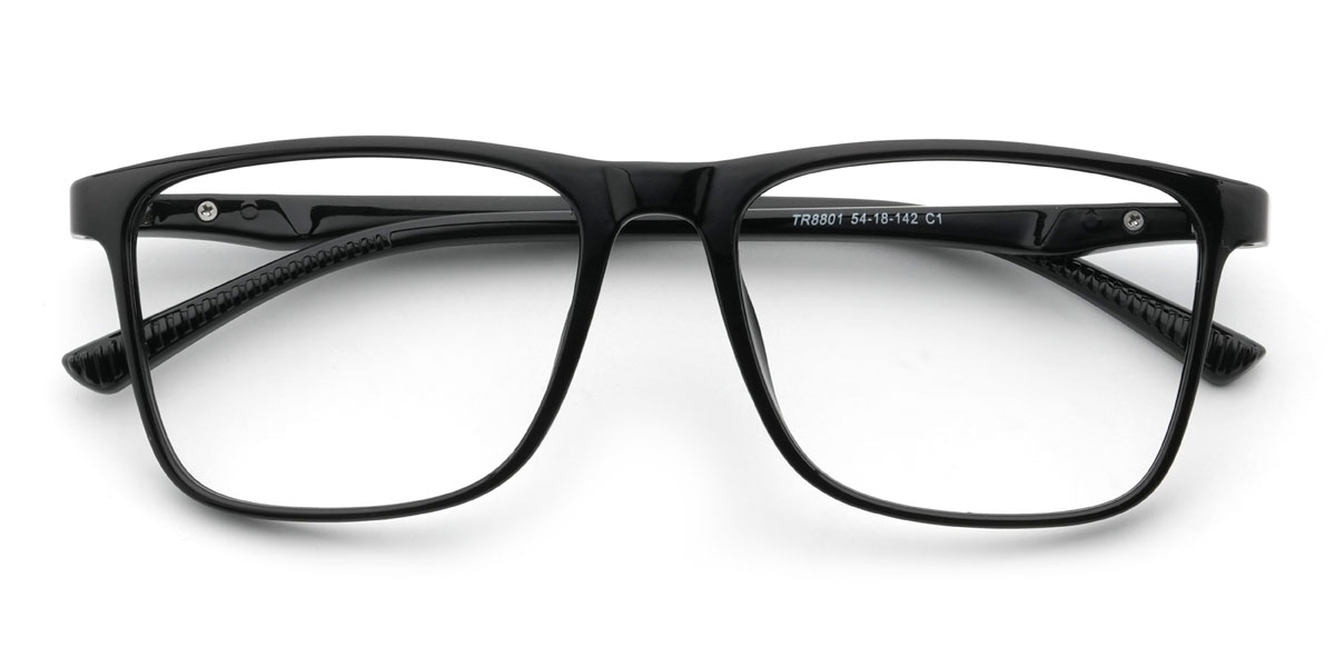 Black Naftali Glasses - Rectangle Glasses