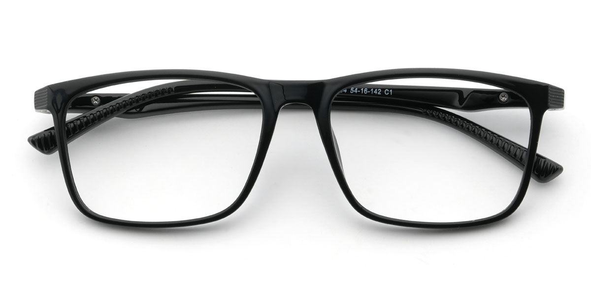 Black Siddiq Glasses - Rectangle Glasses