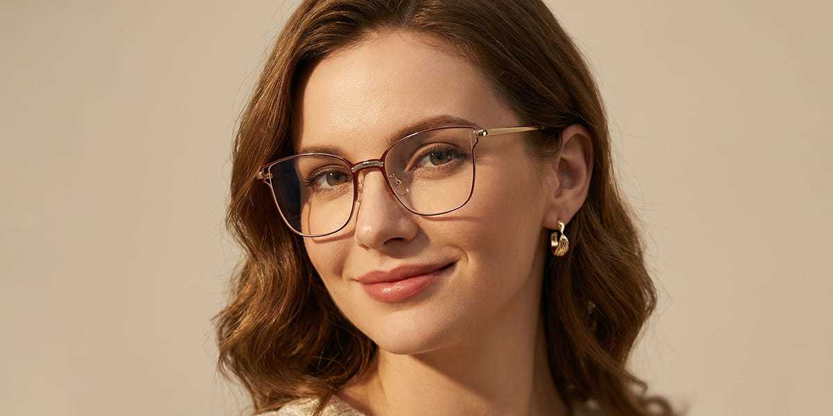 Burgundy Frode Glasses - Square Glasses