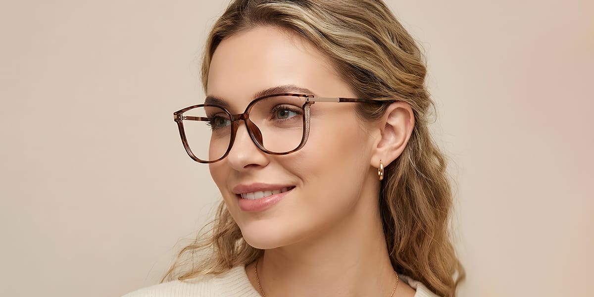 Brown Tortoiseshell Harmony Glasses - Rectangle Glasses
