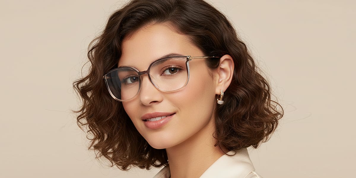 Gradient Purple Harmony Glasses - Rectangle Glasses