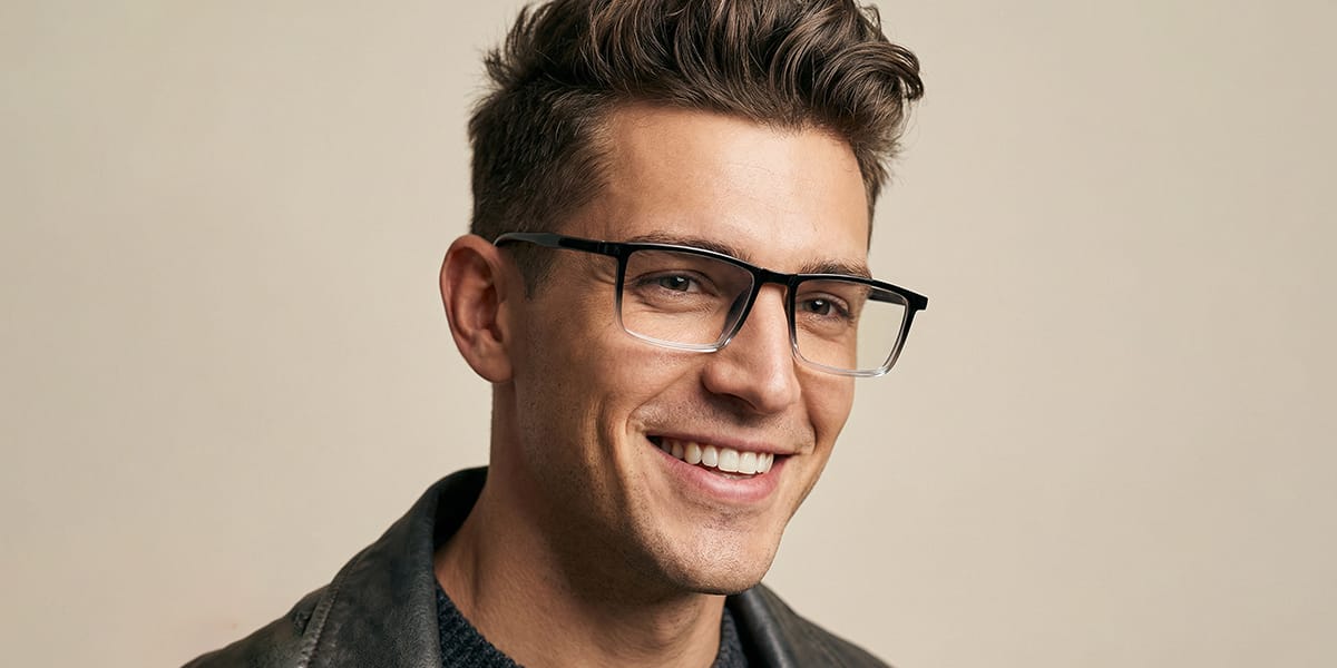 Gradient Black Jordy Glasses - Rectangle Glasses
