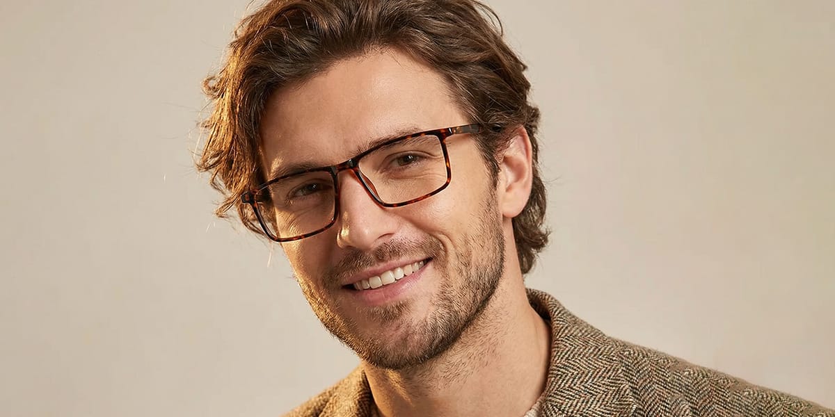 Tortoiseshell Jordy Glasses - Rectangle Glasses