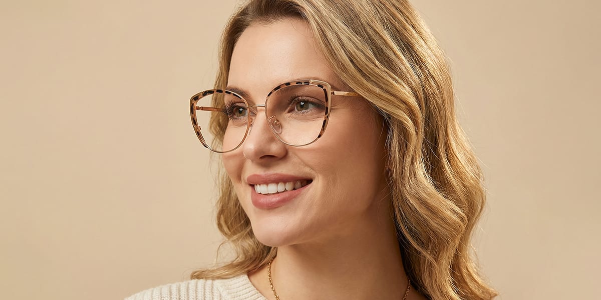 Gold Tortoiseshell Karly Glasses - Cat Eye Glasses