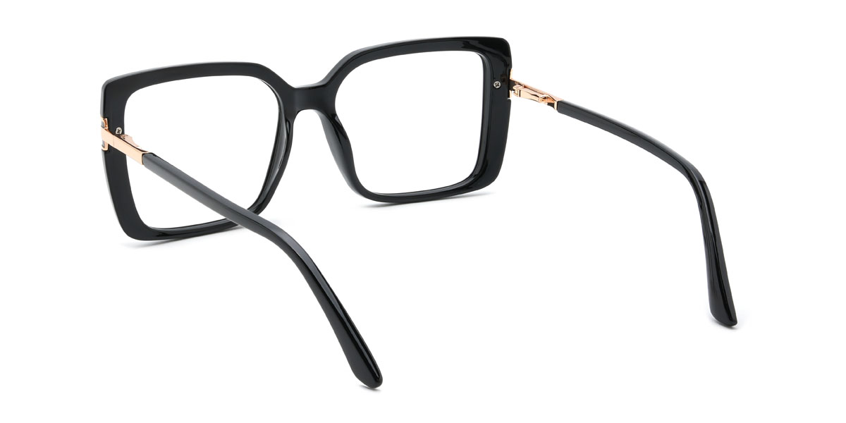 Black Kenyatta Glasses - Rectangle Glasses