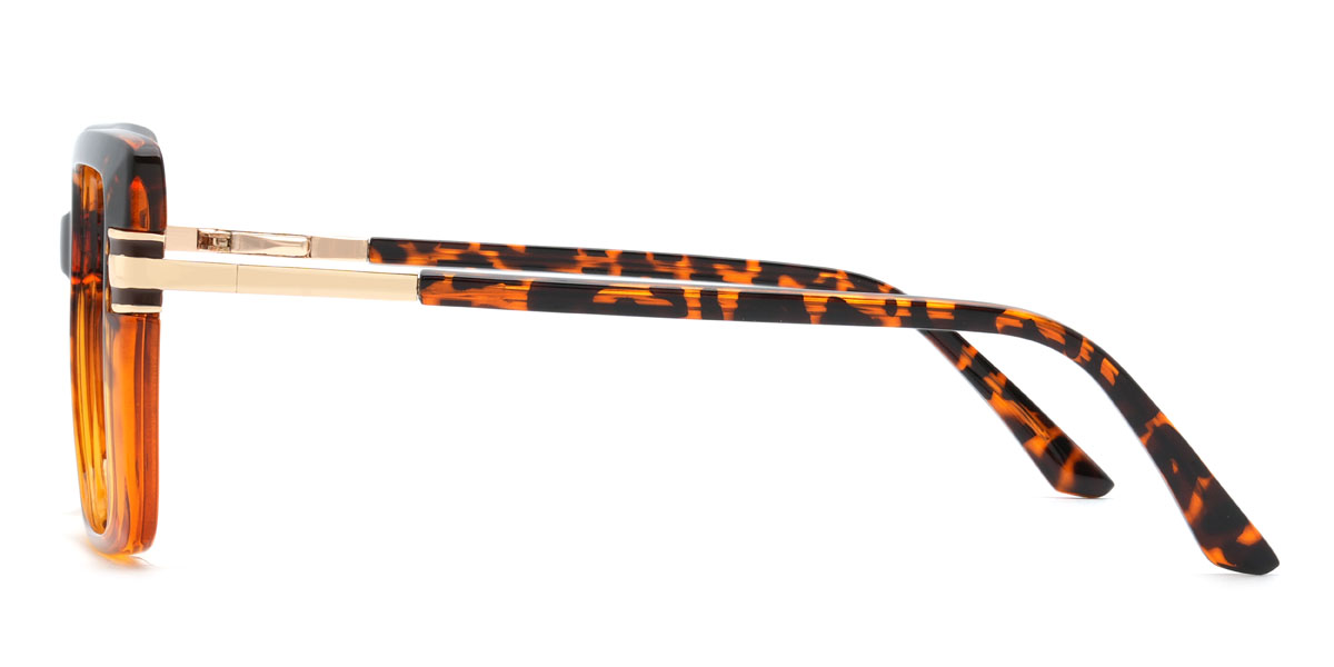 Orange Tortoiseshell Kenyatta Glasses - Rectangle Glasses