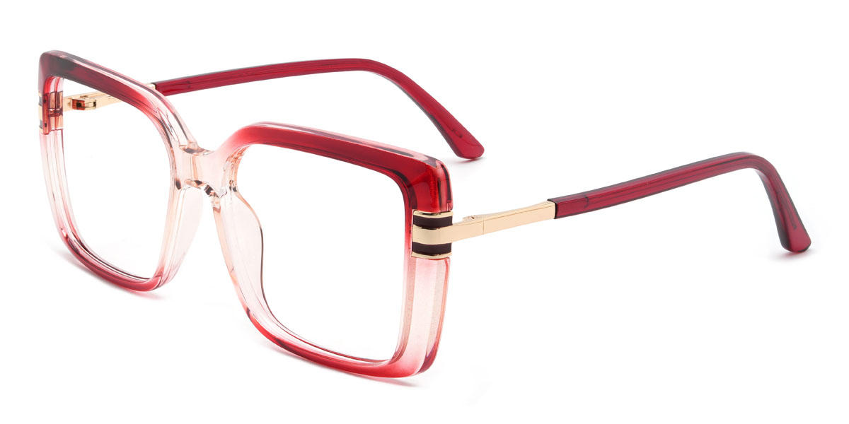 Gradient Red Kenyatta Glasses - Rectangle Glasses