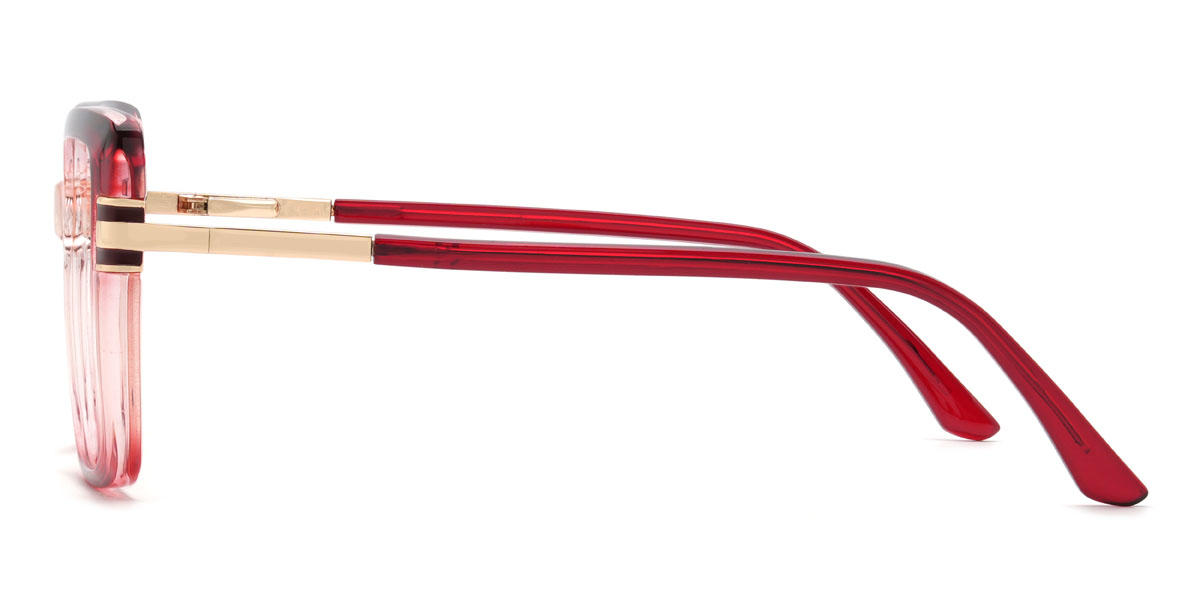 Gradient Red Kenyatta Glasses - Rectangle Glasses
