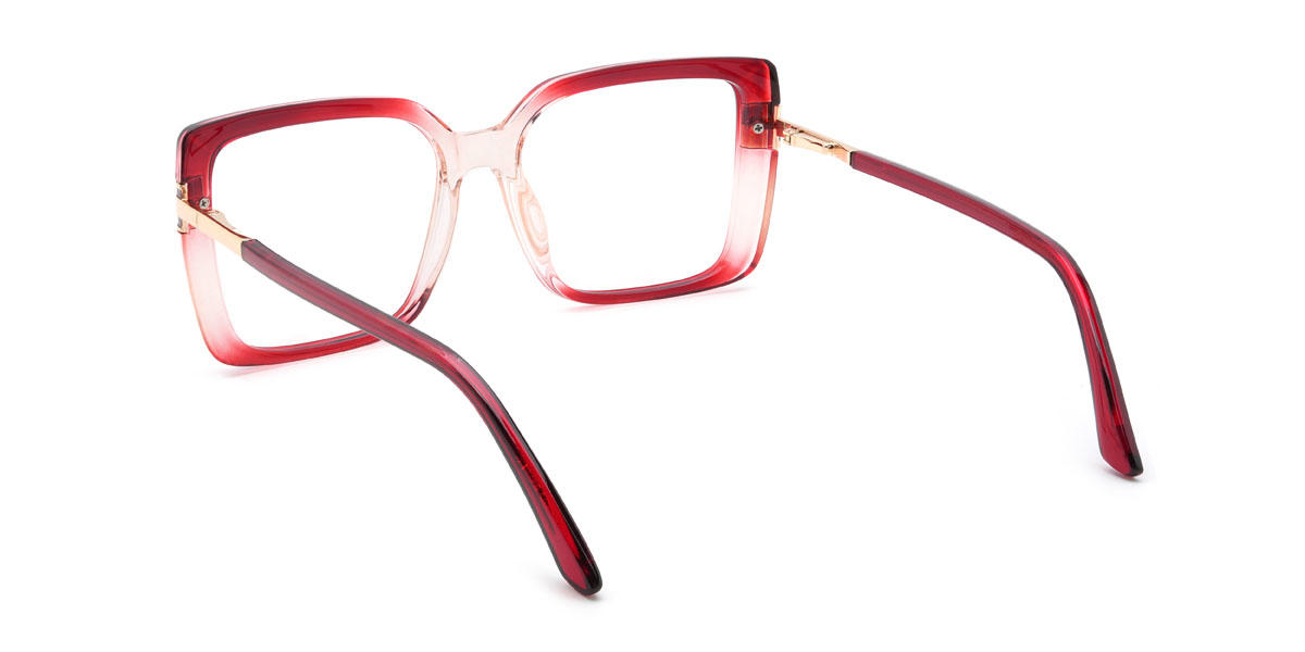 Gradient Red Kenyatta Glasses - Rectangle Glasses