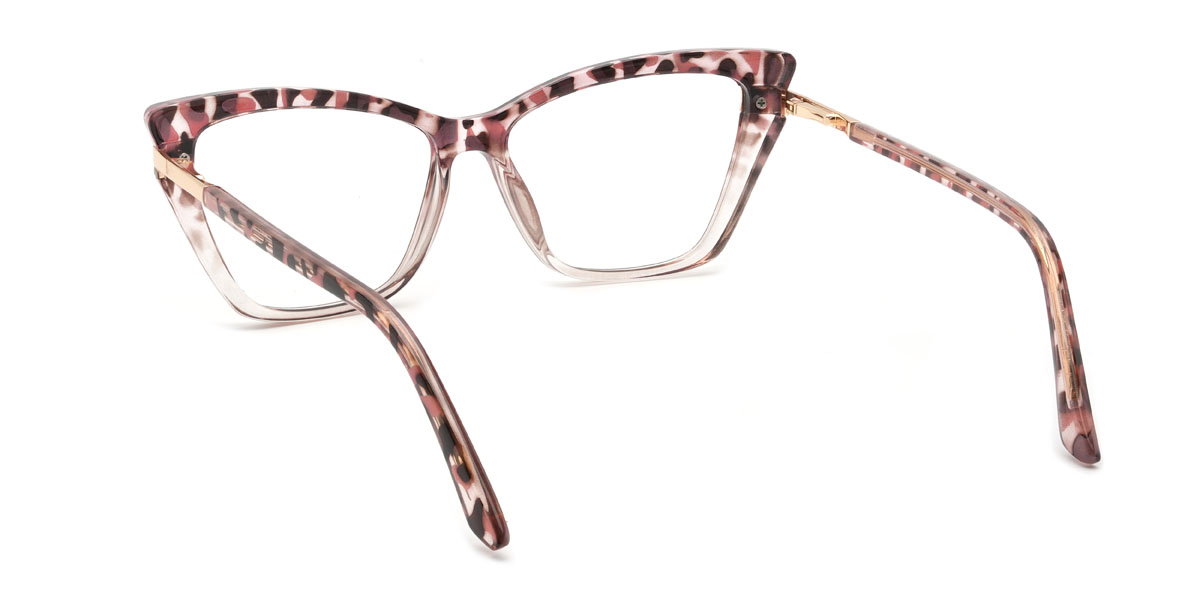 Clear Pink Tortoiseshell Lamonte Glasses - Cat Eye Glasses