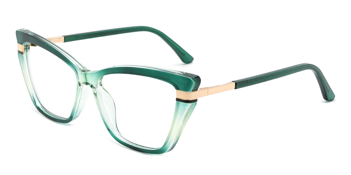Gradient Green Lamonte Glasses - Cat Eye Glasses