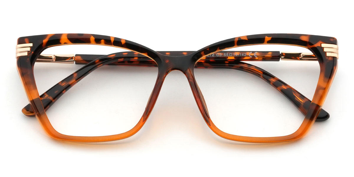 Orange Tortoiseshell Sevastian Glasses - Cat Eye Glasses