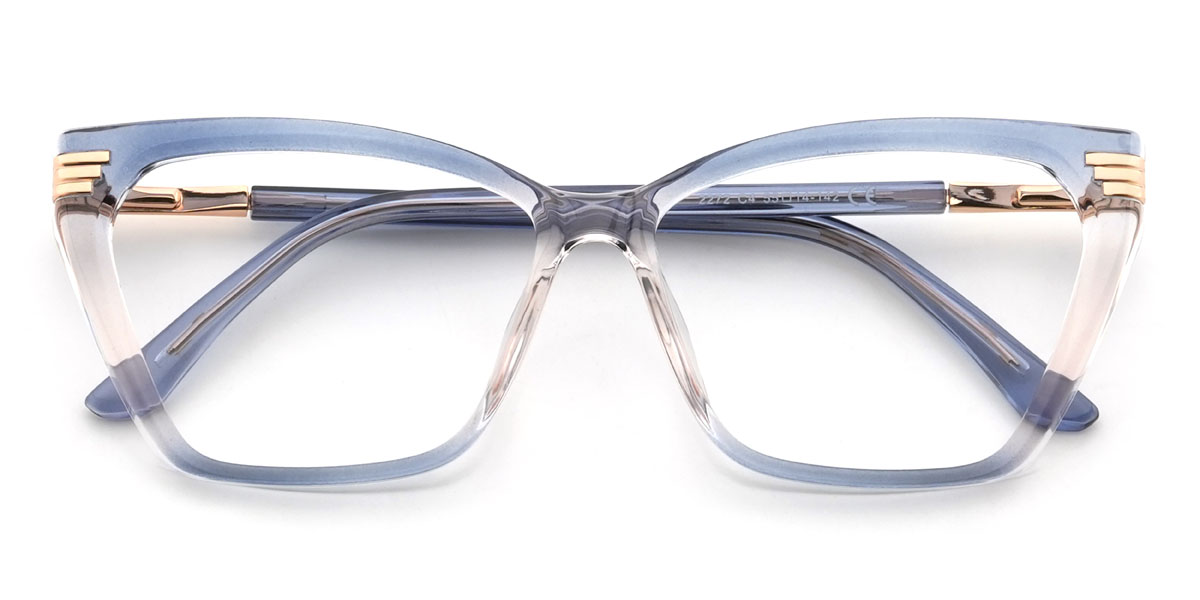 Gradient Blue Sevastian Glasses - Cat Eye Glasses