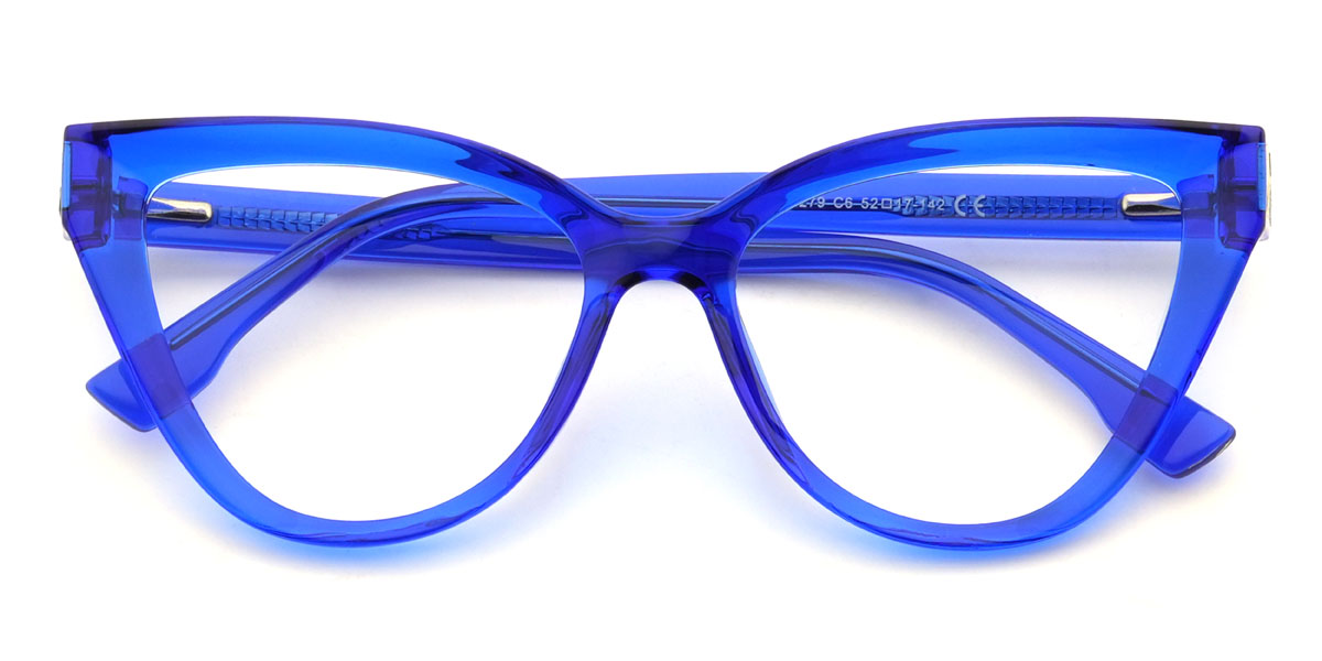 Blue Britney Glasses - Cat Eye Glasses