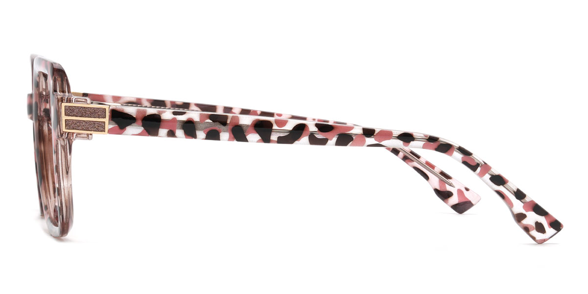 Pink Tortoiseshell Carrero Glasses - Rectangle Glasses