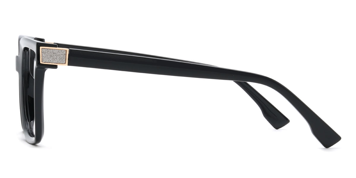 Black Emilie Glasses - Rectangle Glasses