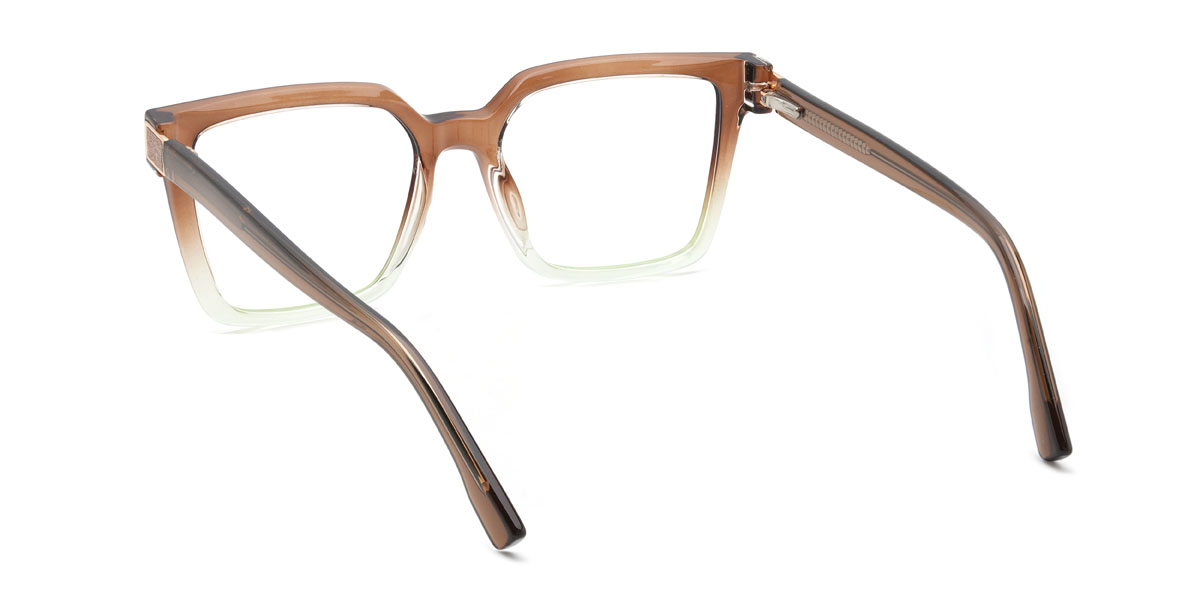 Brown Green Emilie Glasses - Rectangle Glasses